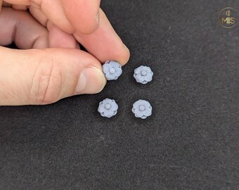 Ornamental miniature baroque style flower mouldings [set of 4]  - unpainted set - perfect for 1/12th or 1:24th scale settings