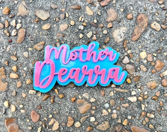 Personalized Mother Name Pin | Mom Gift | Pink & Blue | Jack and Jill Mother | Cute Mother Gift