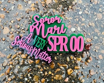 Soror AKA Name Bundle | Lapel Pin | Probate Gift | Sorority Gifts |   AKA Gifts | Delta Gifts | Badge | Soror Pin | Line Gift