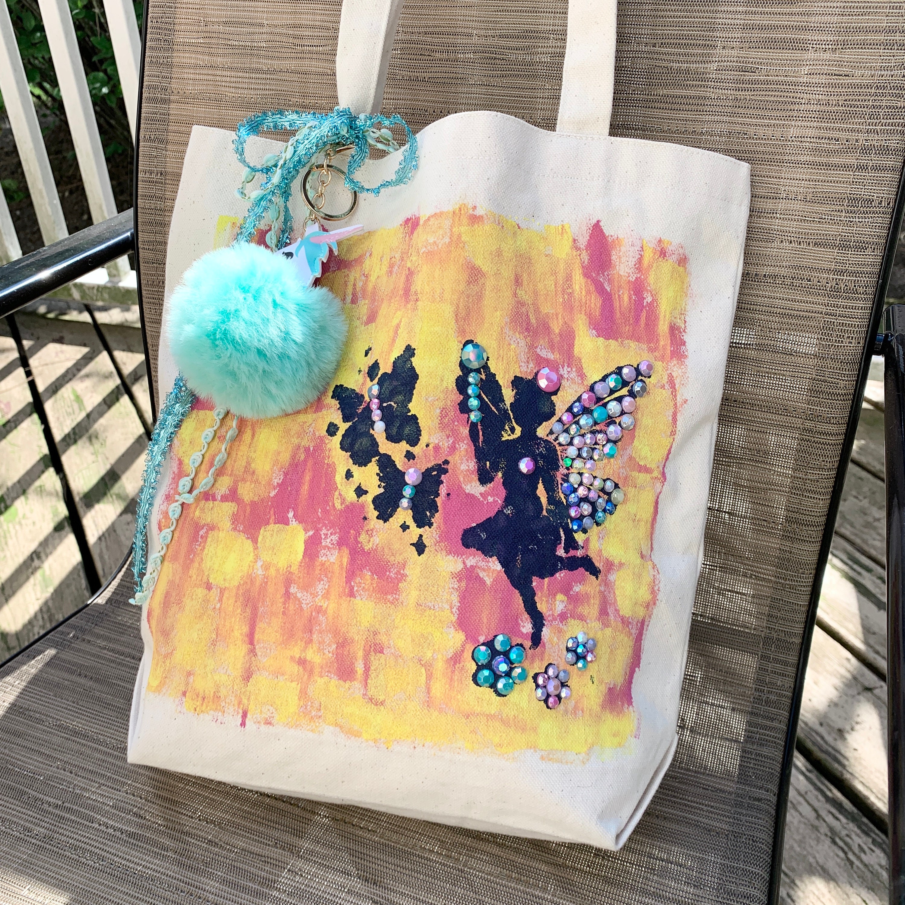 Personalized Stencil Tote Bag Craft Kit- Natural Canvas - Create Art, Party  IN A BOX