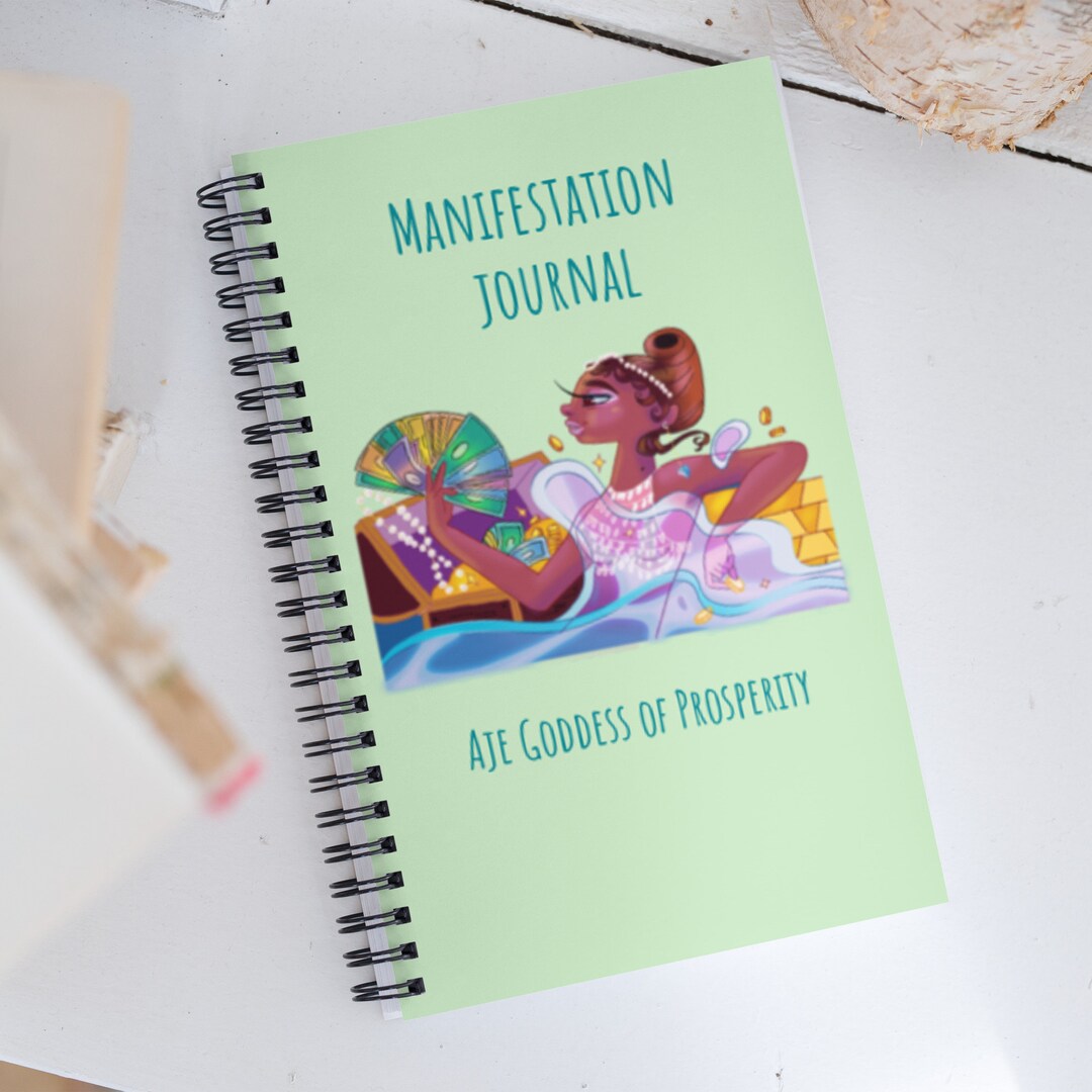 Manifestation Journal Aje Goddess of Prosperity Spiral Notebook - Etsy