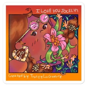 Limited Edition I Love You Jocelyn Sunset Stamp Bubble-free stickers