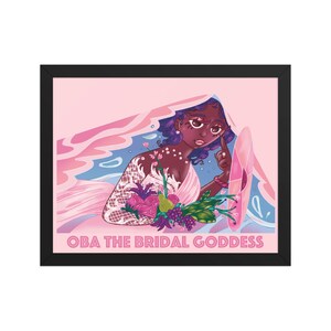 Póster enmarcado de Oba, la diosa nupcial Orisha