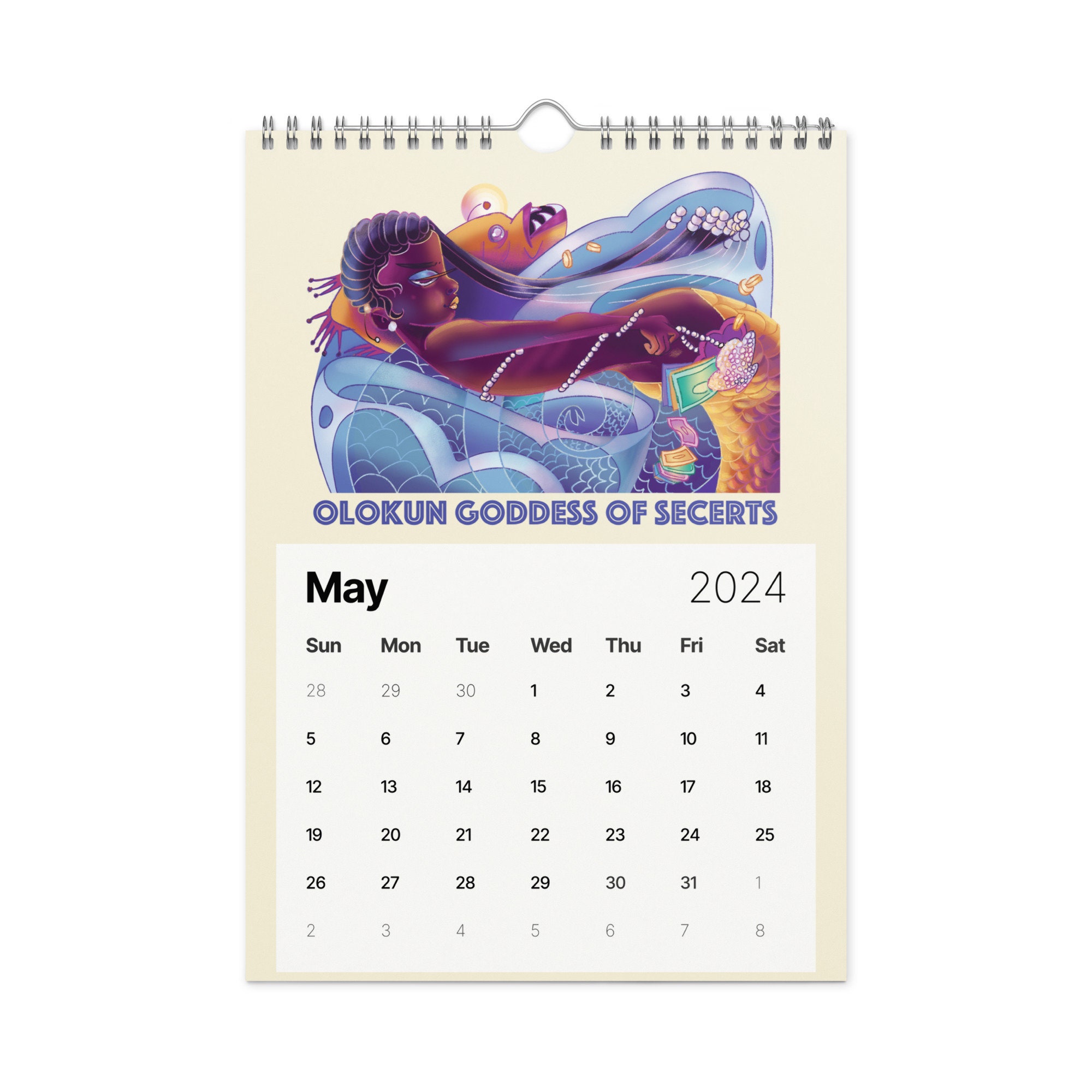 The Orisha Goddess Wall Calendar 2024 Stocking Stuffer Gifts Etsy