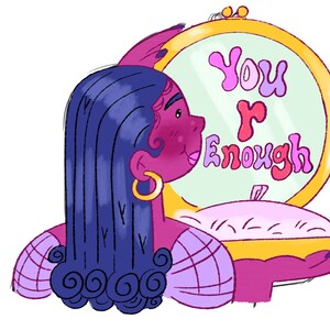 Your Enough Teen Self Esteem-cadeaus voor meisjes girlpower Stickers zonder bubbels