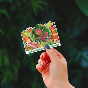 Ayao – déesse des plantes, cadeaux de maman pour ses autocollants de sorcière africaine, beaux cadeaux pour filles