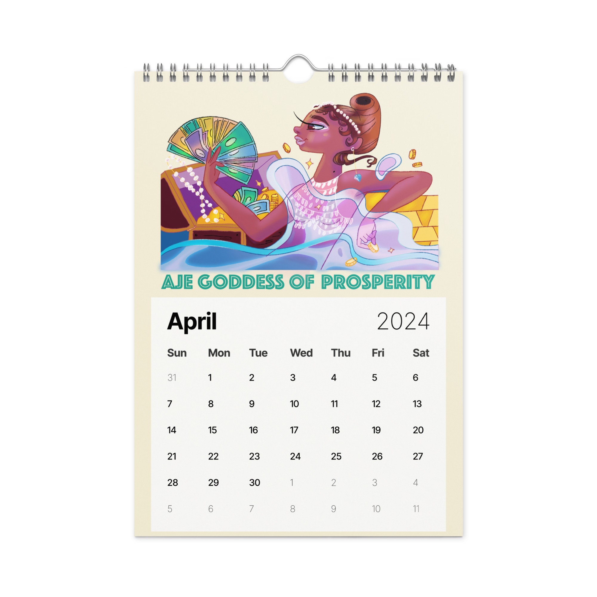 The Orisha Goddess Wall Calendar 2024 Stocking Stuffer Gifts Etsy