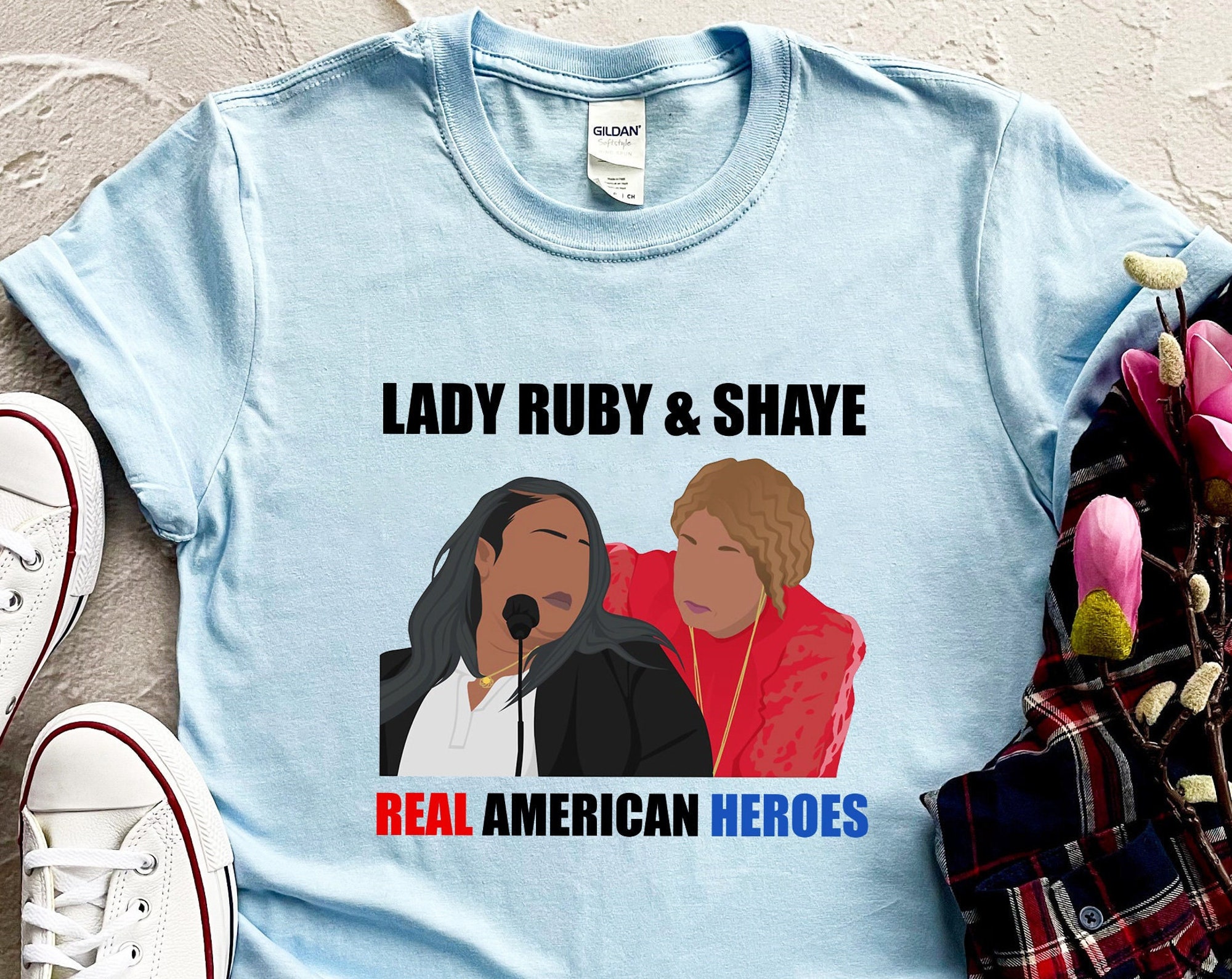 Discover Real American Heroes Lady Ruby And Shaye Shirt, Lady Ruby Freeman Ladies Shirt