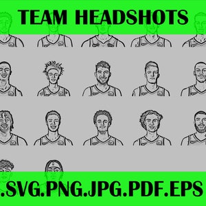Oklahoma-City-Thunder roster Team svg players Headshots 2021 2022 .svg .png .eps vector files