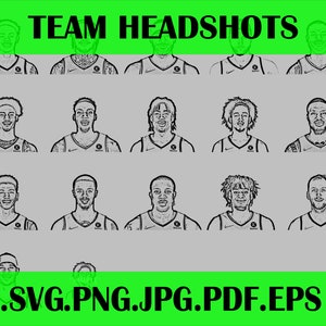 Sacramento-kings Roster Team Svg Players Headshots 2021 2022 