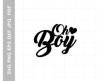 Download Oh Boy Cut File Etsy