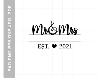 Download Mr And Mrs Svg Etsy