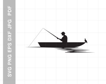 Download Man In Boat Svg Etsy