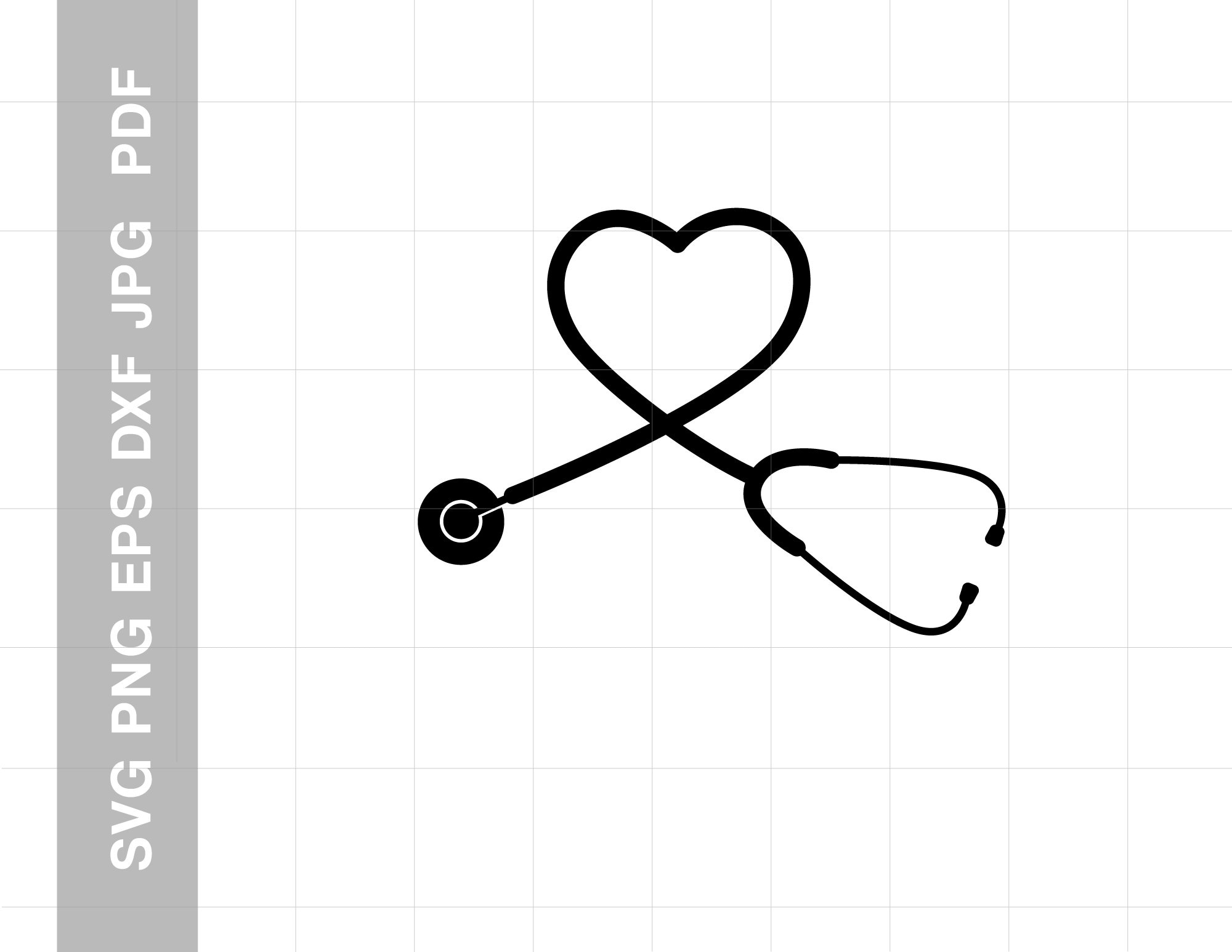Stethoscope SVG File Digital Download for Cricut and Etsy