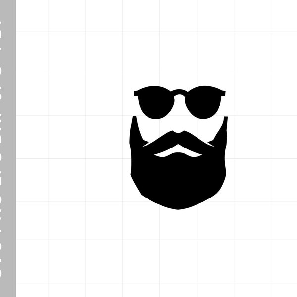 Bearded man with sunglasses svg, Gentleman svg, Hipster clipart ,Beard fashion,man sunglasses svg, bear and glasses svg, barber svg