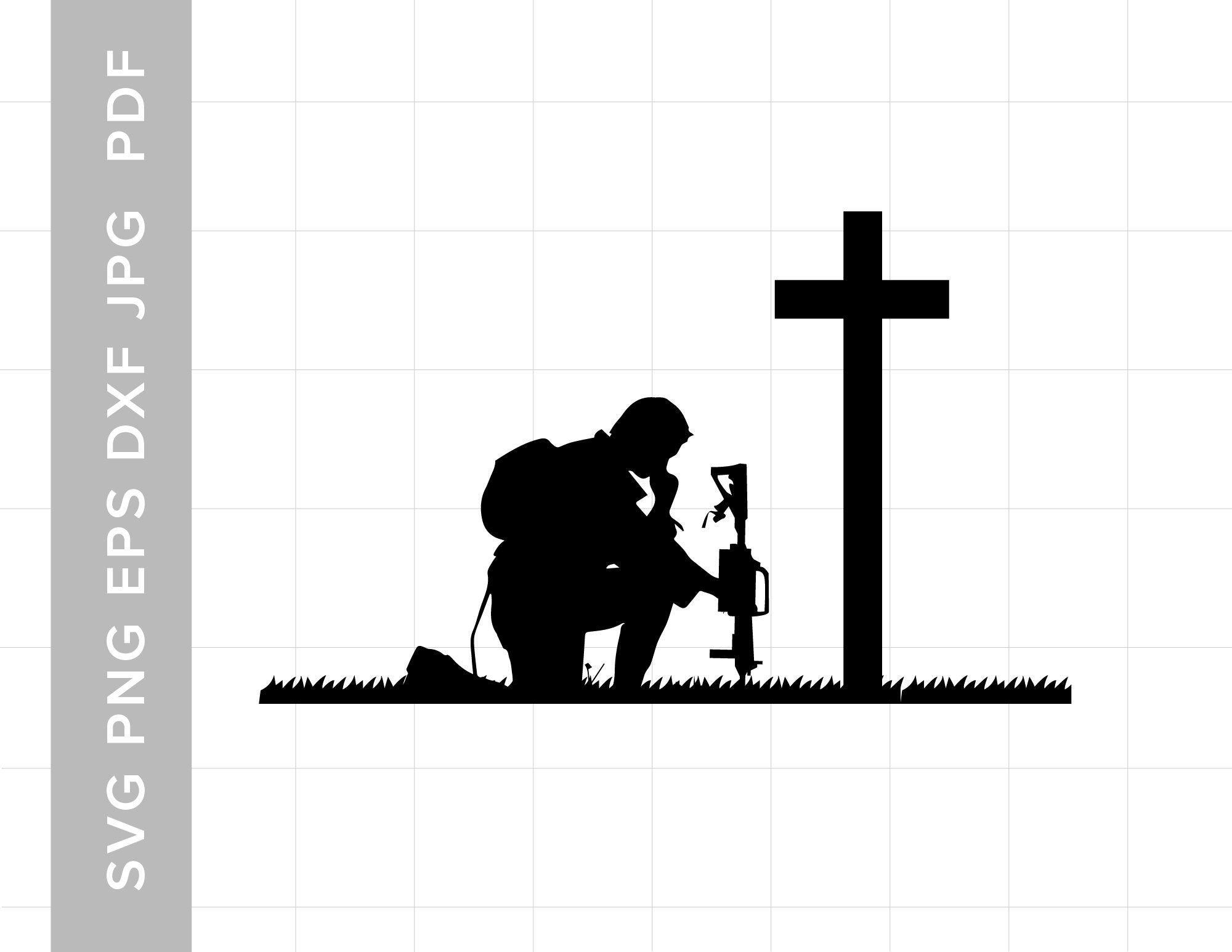 Soldier Silhouette Kneeling Png