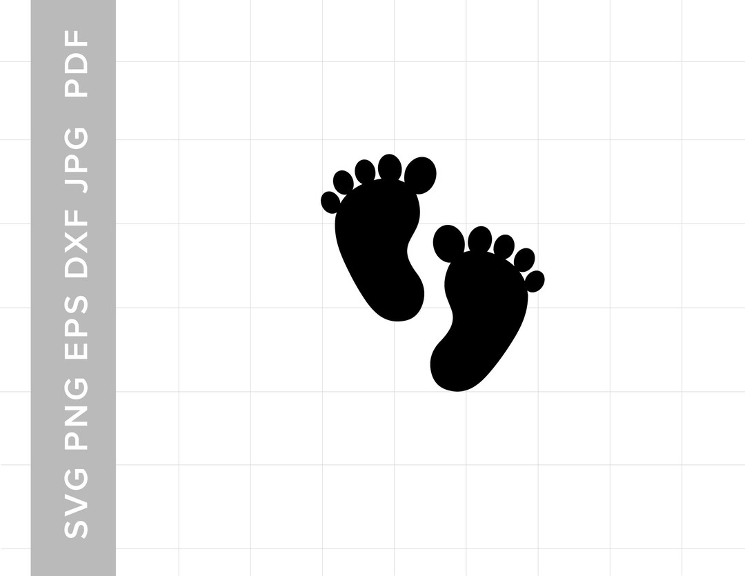 Baby Footprints SVG Cut File Baby Feet SVG Files Digital Download for