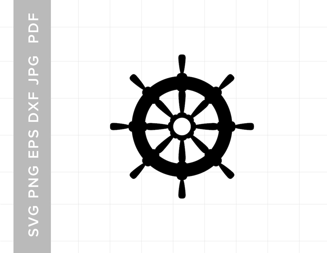 Ship Wheel SVG Files Nautical Ship Wheel SVG Cut Files Ship Wheel Clip ...