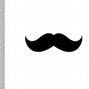 Mustache SVG  Moustache His Facial Hair SVG Files Digital Download for Cricut and Silhouette includes svg, dxf, eps, pdf, png file formats