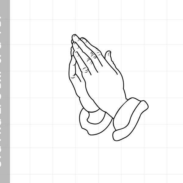 Praying Hands Outline SVG Faith Svg Jesus Svg Religious Svg Jesus SVG Love Svg Praying Hands Svg Pray Svg png eps dxf jpeg