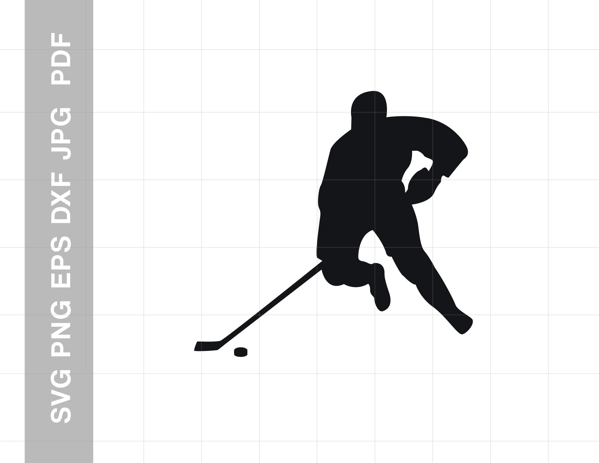Hockey Player Digital Download for Cricut/Silhouette svg dxf Etsy
