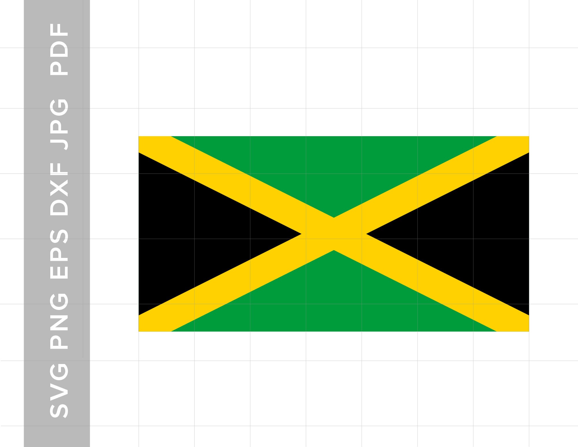 Jamaica Flag svg Jamaican svg Digital Download for Cricut and Etsy