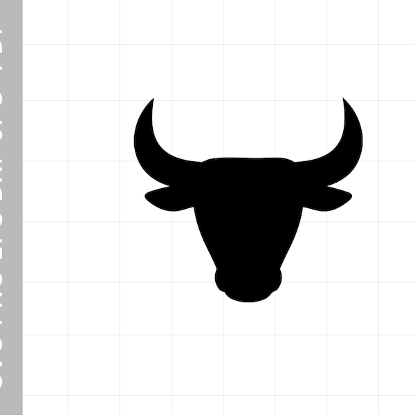 Bull head Digital Download for Cricut and Silhouette includes svg dxf eps pdf png file formats