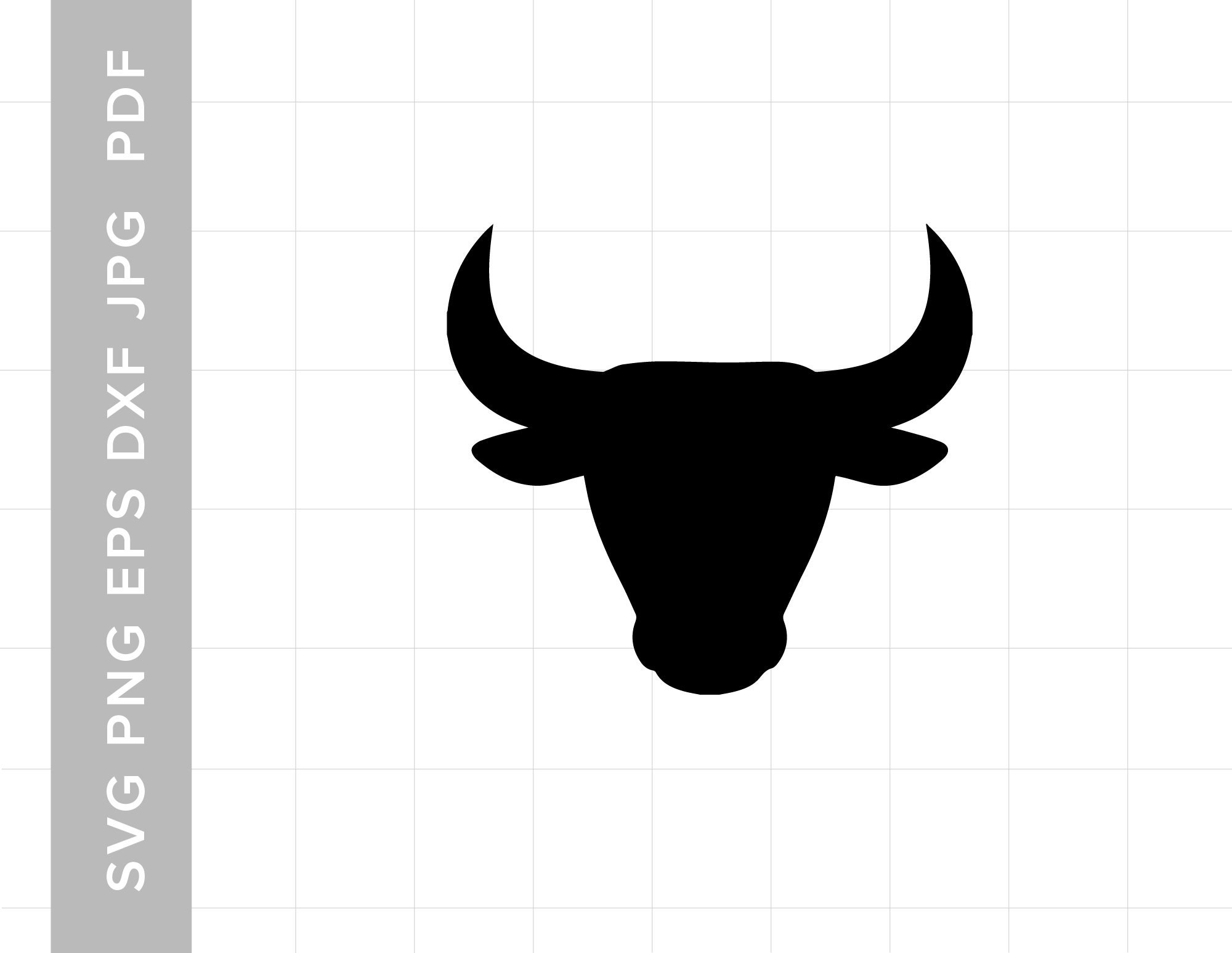 Bull svg bull head face svg dxf clipart western rodeo cowboy clipart