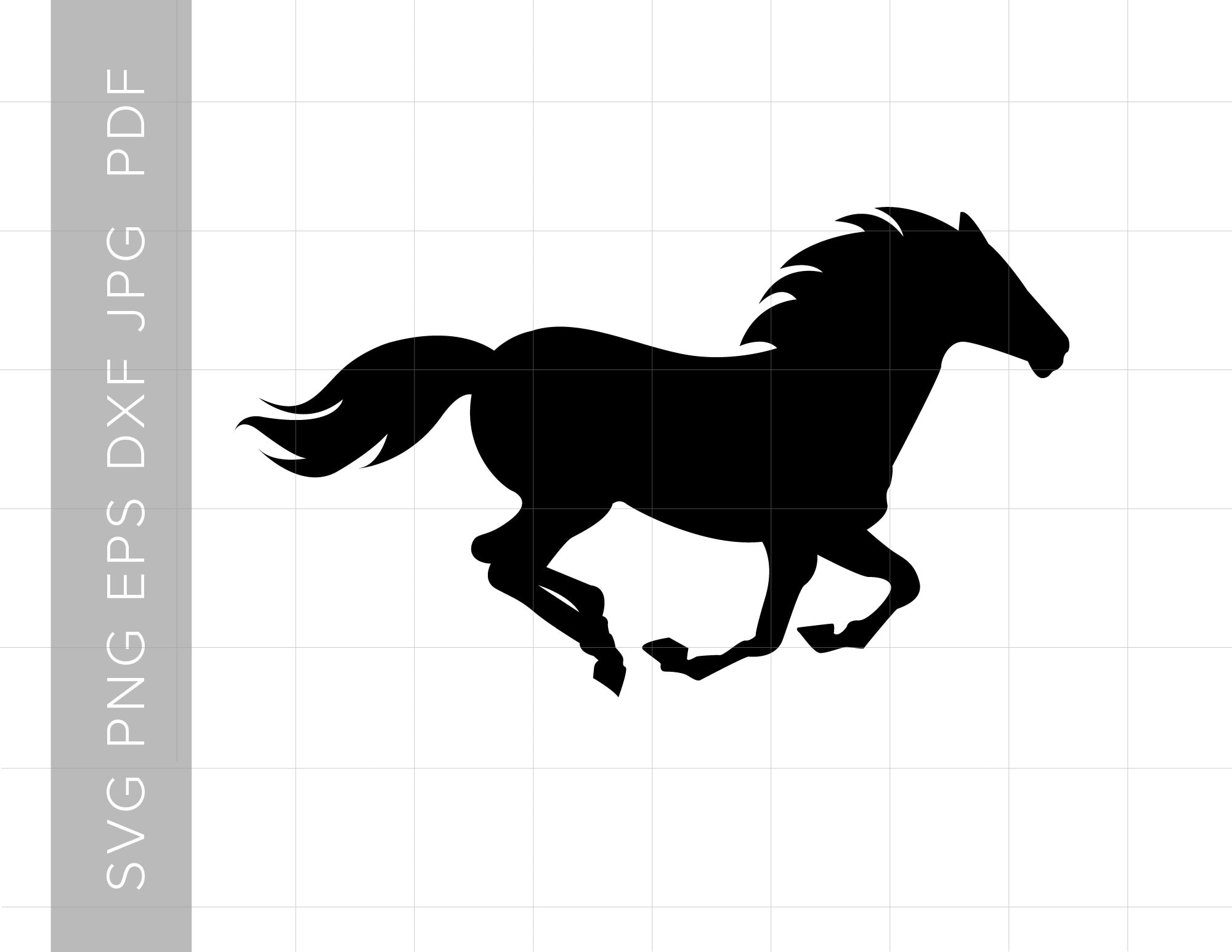 Running Horse Silhouette SVG