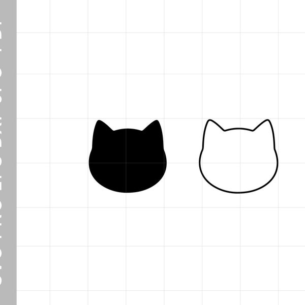 Cat SVG Cat Outline SVG Cat Silhouette svg Kitten svg House Cat svg Cat Head SVG Cat Face Cut File Cricut Ready to Cut