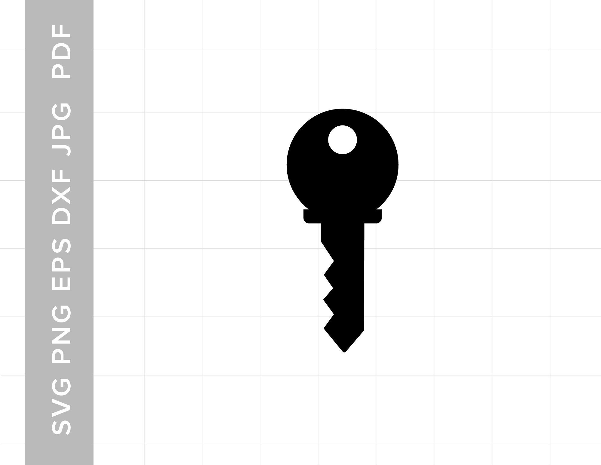 Key Icon SVG Lock Key Key Clipart Keys Vector Outline Digital Etsy