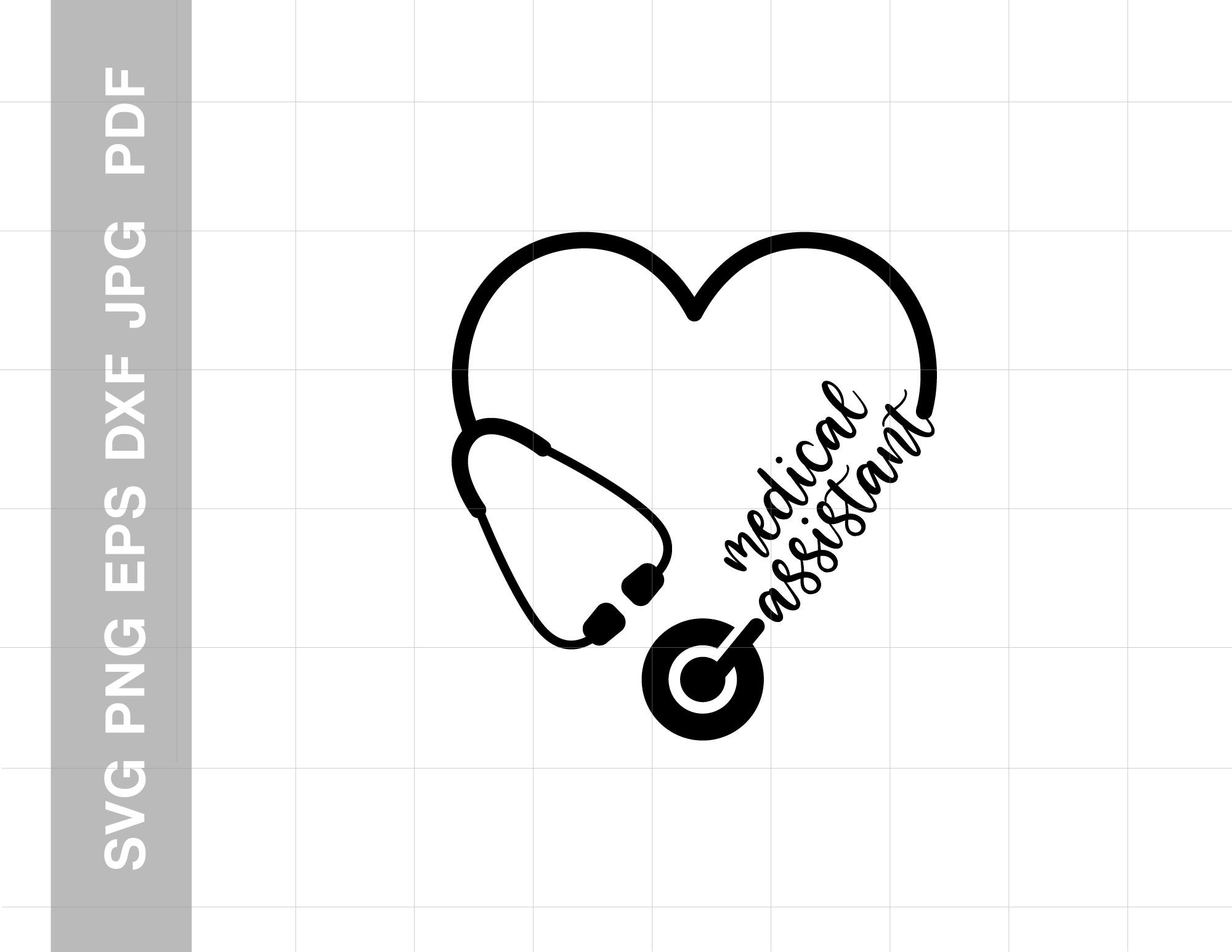 Heart Stethoscope Svg Medical Assistant Svg Healthcare Svg Etsy