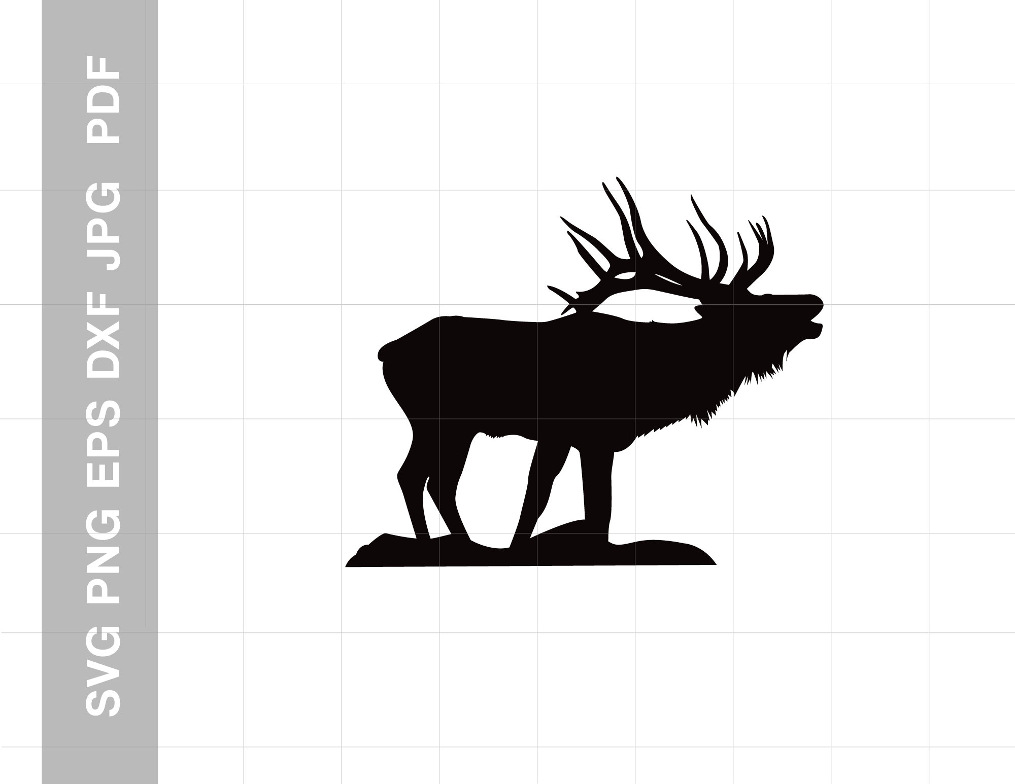 Elk Svg Elk Silhouette Elk Instant Download Includes Cricut Etsy UK