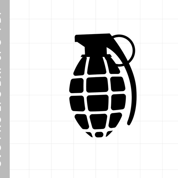 Grenade svg Hand grenade svg Grenade cut file Military svg Army svg Silhouette ammunition clip art Military vector pdf eps dxf png cricut