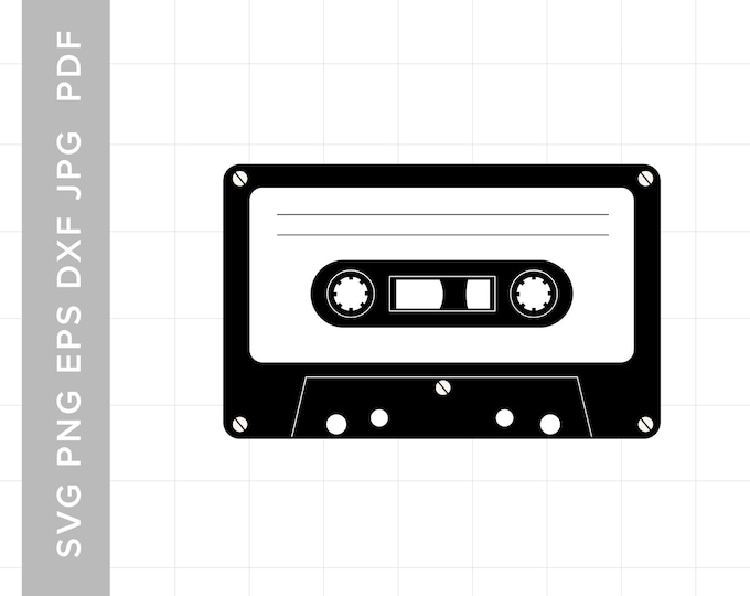 Audio Cassette Svg/cassette Clipart/cassette - Etsy