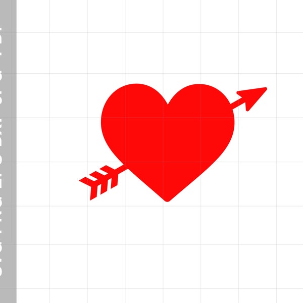 Valentines Day SVG Heart Arrow SVG Love SVG Digital Download for Cricut,Silhouette  digital download svg png dxf files