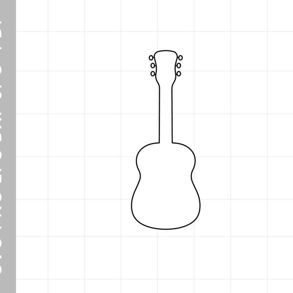 Guitar Outline Svg Guitar Svg  Guitar Digital Download for Cricut and Silhouette includes svg, dxf, eps, pdf, png file formats