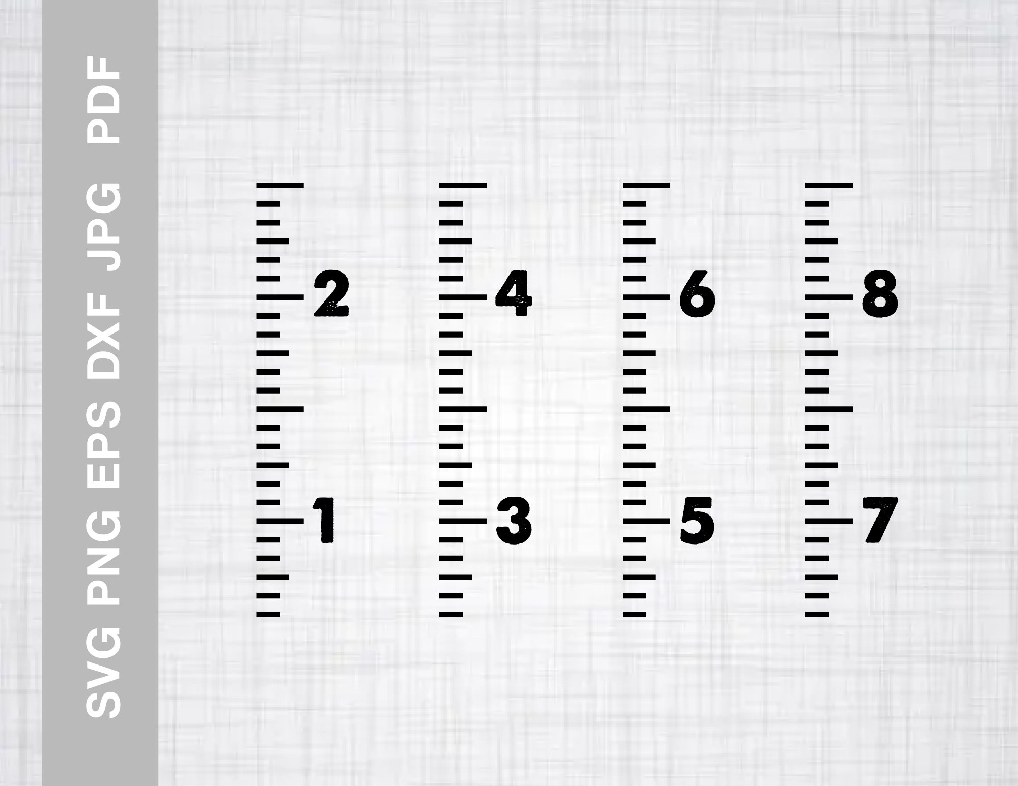 Ruler Outline SVG, Ruler Svg, Math Svg, Ruler Clipart, Ruler Files for  Cricut, Ruler Cut Files for Silhouette, Png, Dxf 