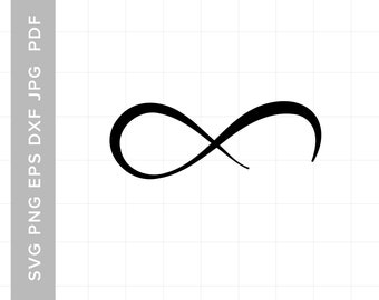 Open Infinity Symbol svg Infinity Sign SVG Digital Download for Cricut and Silhouette includes svg, dxf, eps, pdf, png file formats