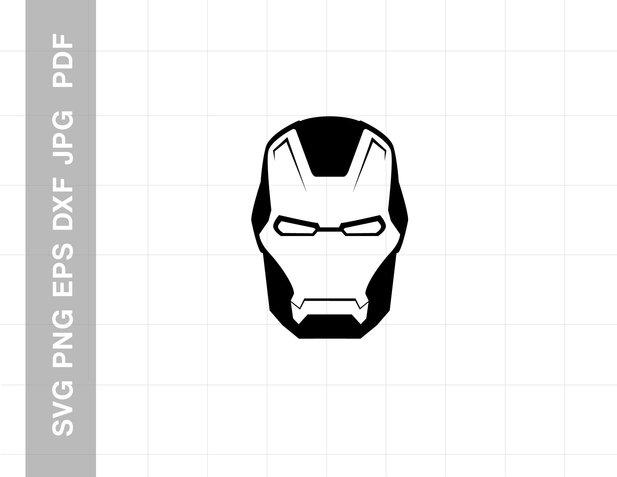 Iron Man Mask svgCut File circutsilhouette cameoInstant Etsy