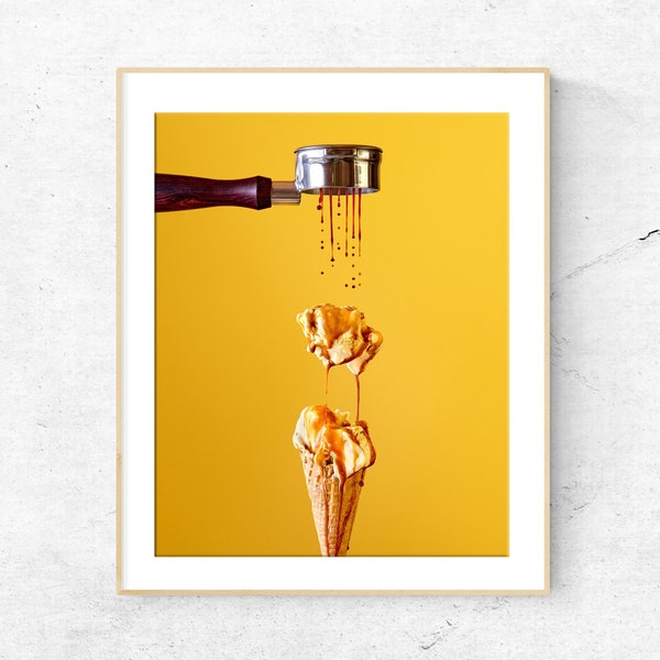 Affogato Photo Print / Affogato Wall Art / Coffee and Ice Cream / Espresso / Food Photography / Cafe Art / Kitchen Art / Restaurant Art