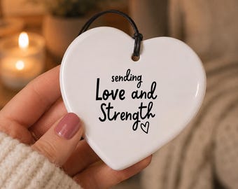 Sending Love And Strength | Sympathy Keepsake Gift | Friend | Family | Get Well Soon | Thinking Of You Sending Love Tough Times | Heart Gift