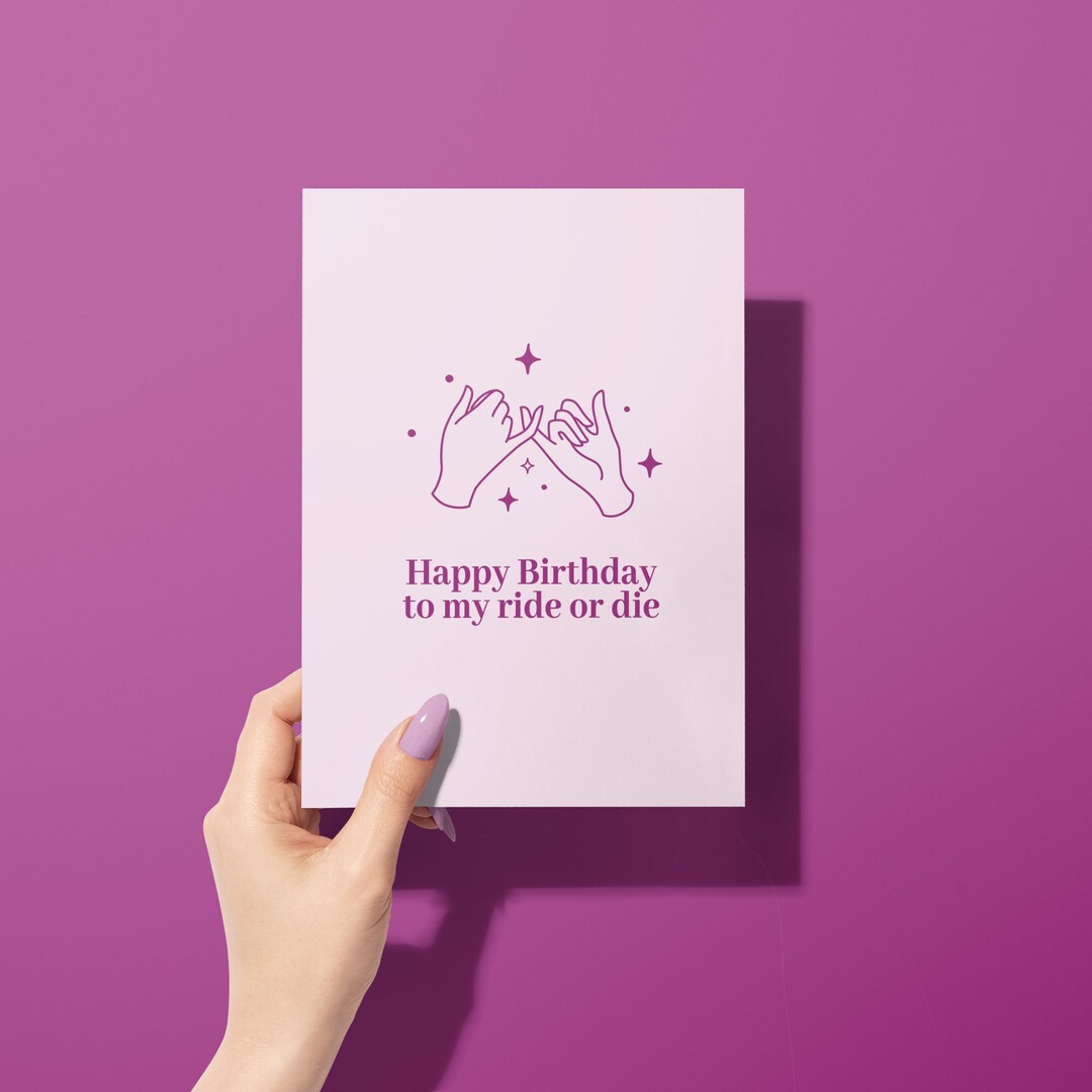 Happy Birthday to My Ride or Die Bestie Birthday Card Best Friend