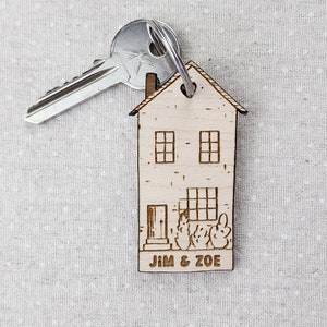 Great New Home Gift | Personalised with Names for Housewarming | 8 Keyring Styles to Choose