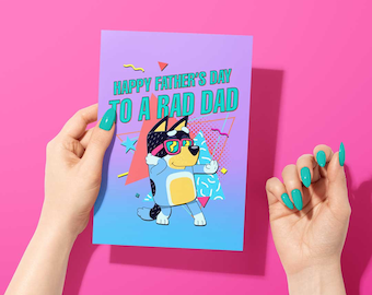 Fathers Day Card | Bluey Card for Dad | Great Card for Daddy | Fathers Day Gifts