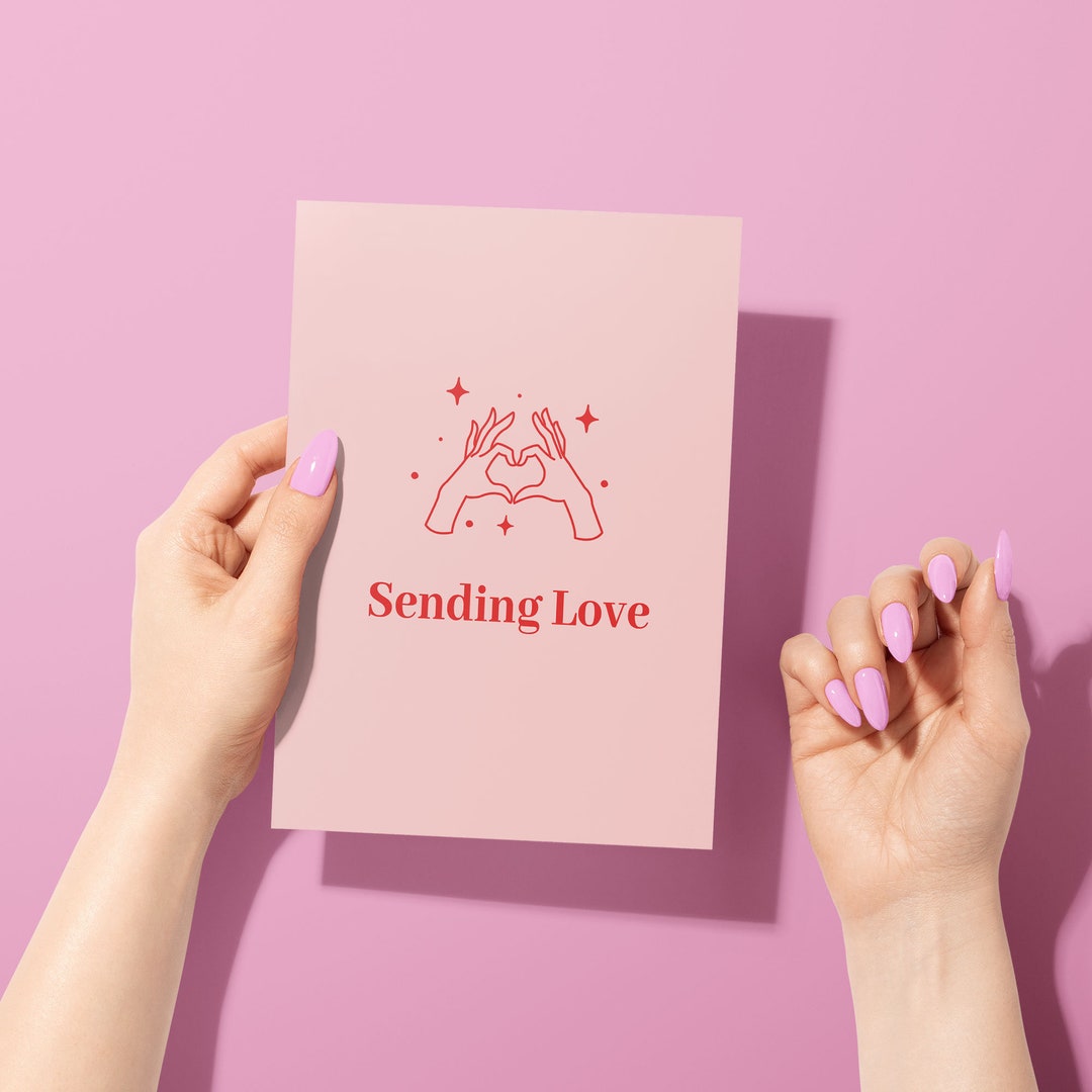 Sending Love Greeting Card Get Well Soon Thinking of You - Etsy