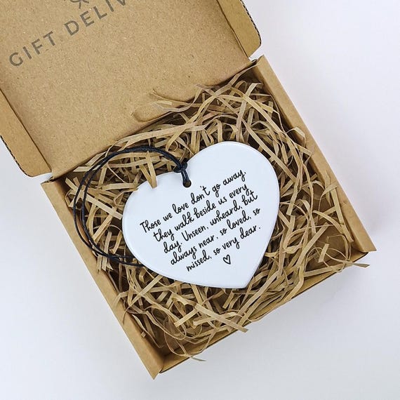 Those We Love Don't Go Away Sympathy Gift | Gift for Her | Angel | Feather | Always Here | Gift for Loved one | Thinking of You | Friendship