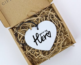 You're my Hero Keepsake Gift | Friends or Family Gift | Heart Gift | Sending Love | Pick me up