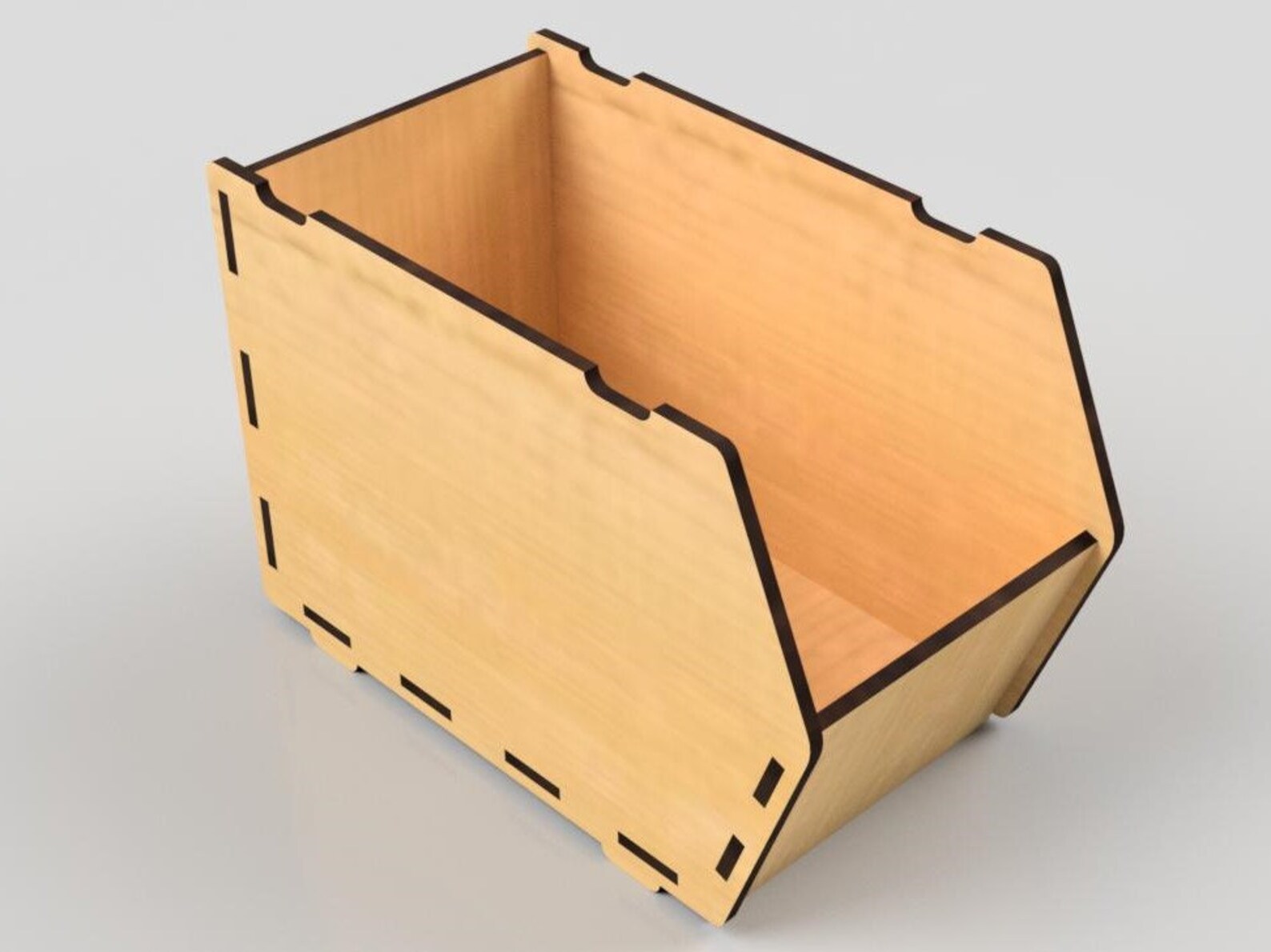 Plywood box laser cut box. Organizer box. Laser cut files Etsy