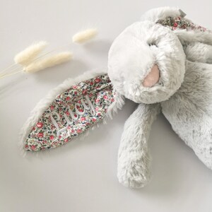 Personalised Jellycat Bashful Bunny Medium 30cm Silver Blossom